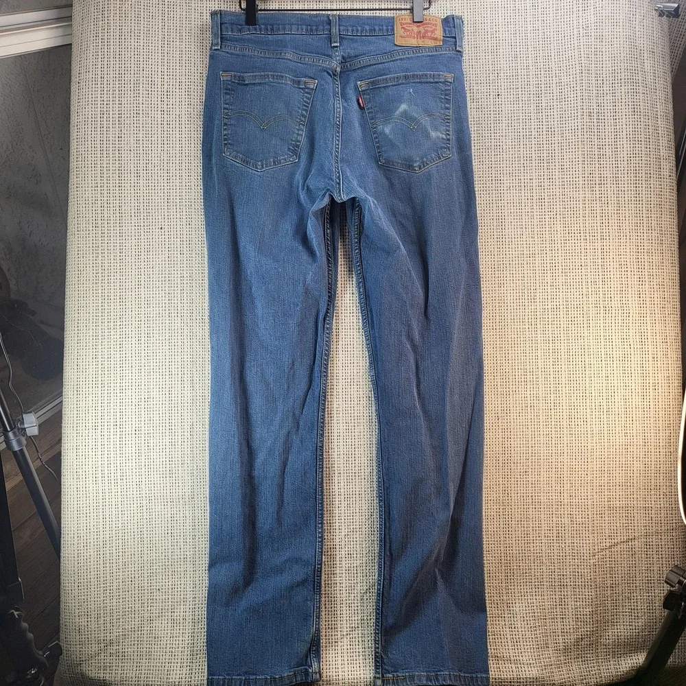 Levi's 514 Jeans Mens 34x32‎ Blue Straight Leg Denim Medium Wash Zip Fly